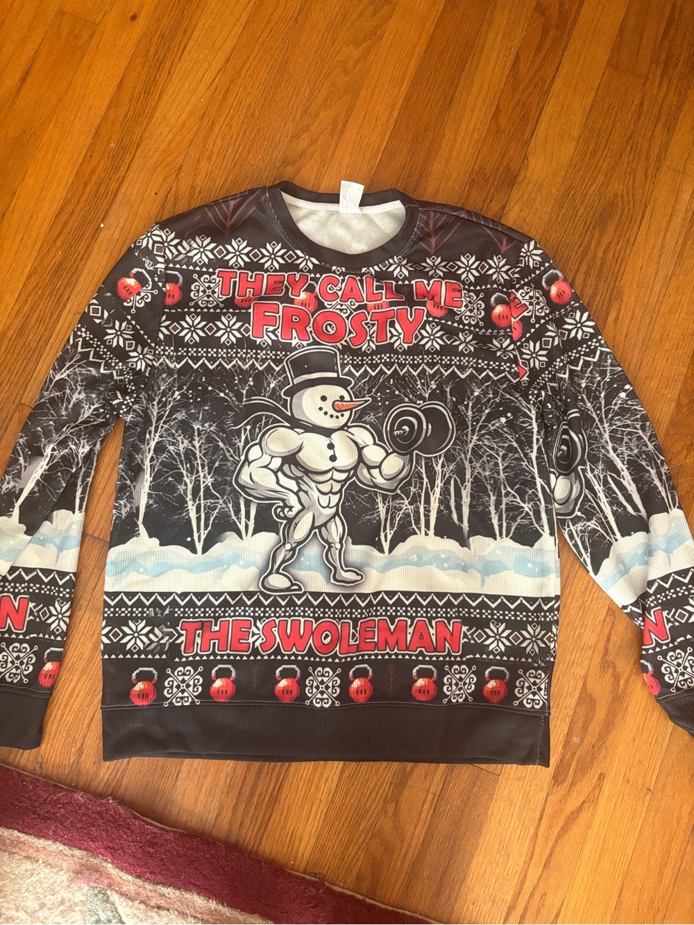 Black 'They Call Me Frosty' Graphic Crewneck Sweater by